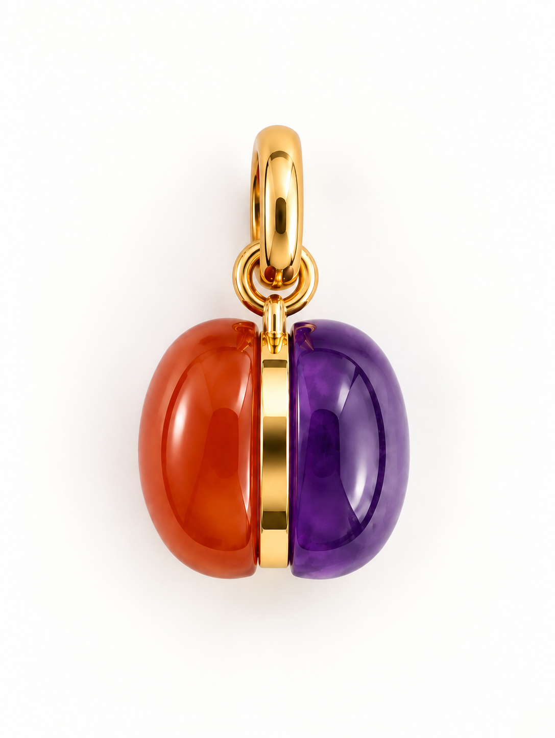 Duo Anhänger Amethyst | Karneol
